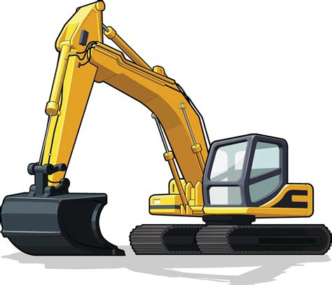 mini excavator vector|construction equipment excavators graphic.